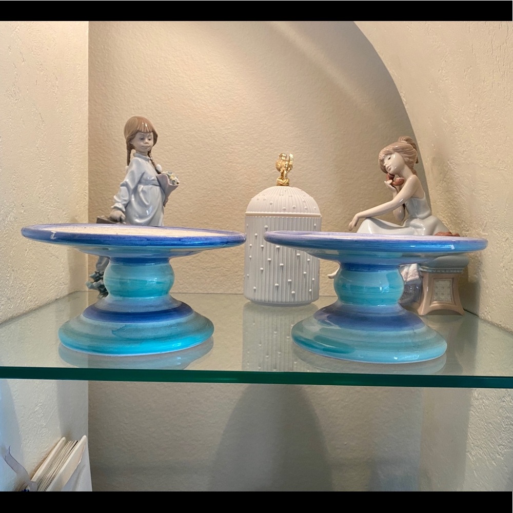 Vintage WCL Ceramic Unique Candle Holder Stands